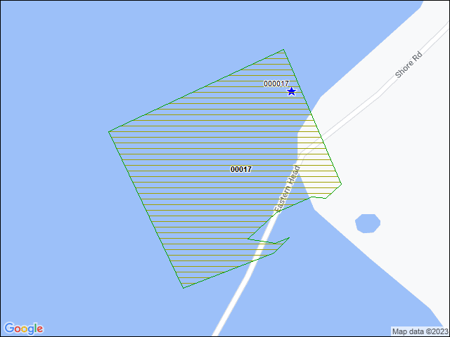 A map of the area immediately surrounding DFRP Property Number 00017