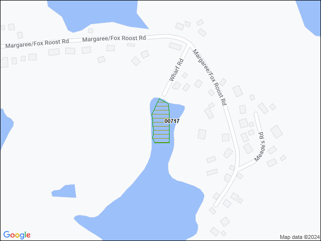 A map of the area immediately surrounding DFRP Property Number 00717