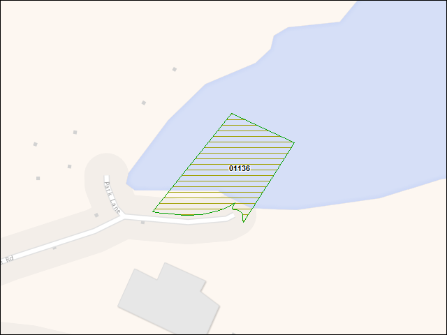 A map of the area immediately surrounding DFRP Property Number 01136