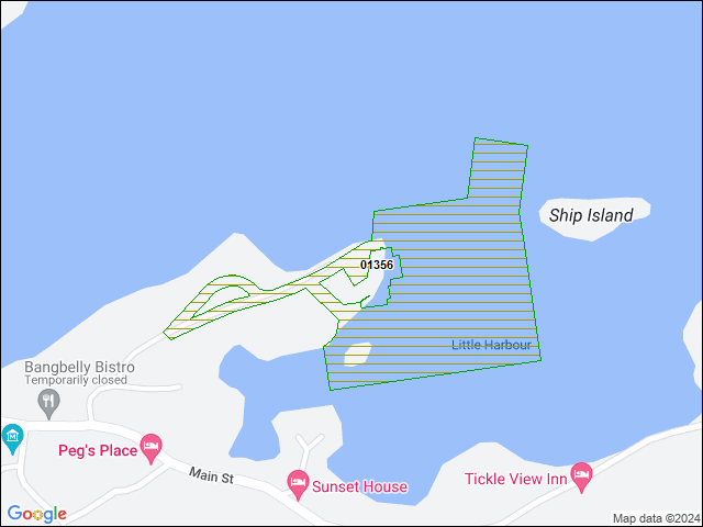 A map of the area immediately surrounding DFRP Property Number 01356