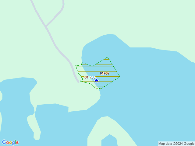 A map of the area immediately surrounding DFRP Property Number 01765