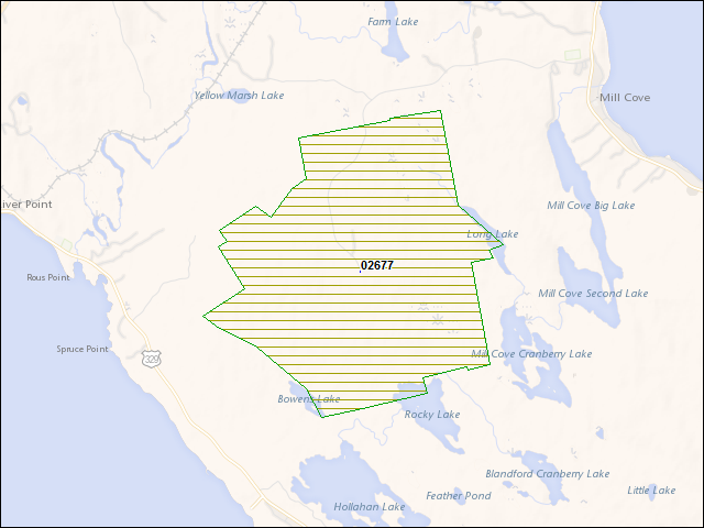 A map of the area immediately surrounding DFRP Property Number 02677