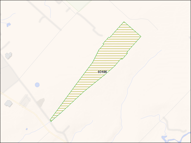 A map of the area immediately surrounding DFRP Property Number 03186