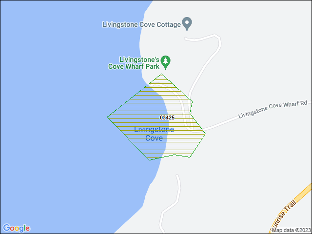 A map of the area immediately surrounding DFRP Property Number 03425