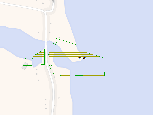 A map of the area immediately surrounding DFRP Property Number 04439