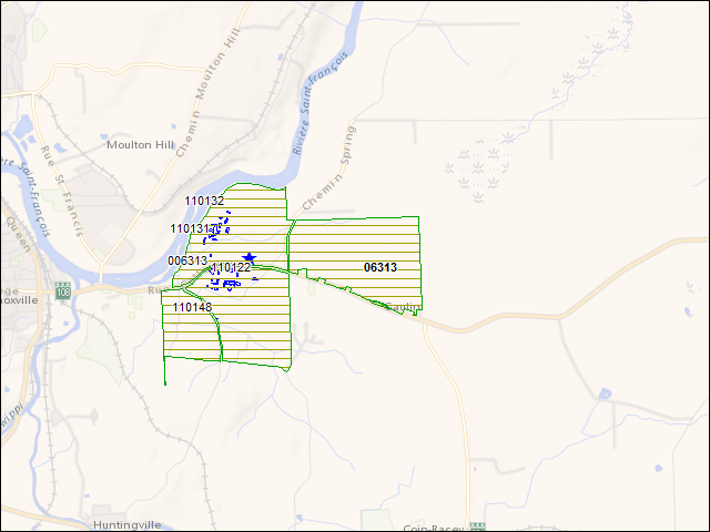 A map of the area immediately surrounding DFRP Property Number 06313