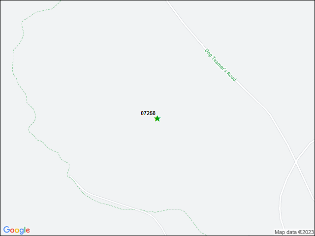 A map of the area immediately surrounding DFRP Property Number 07258