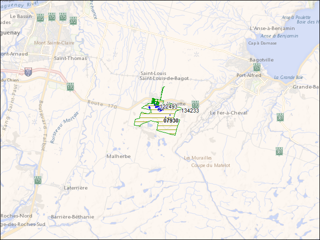 A map of the area immediately surrounding DFRP Property Number 07930