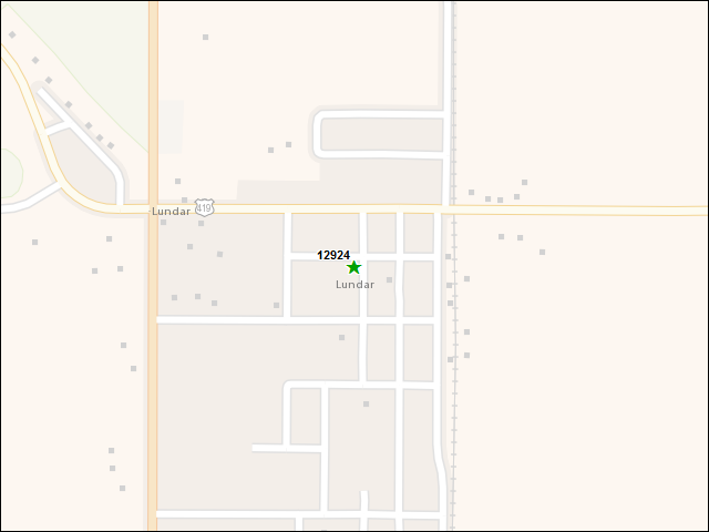 A map of the area immediately surrounding DFRP Property Number 12924