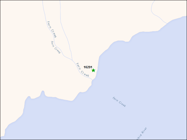 A map of the area immediately surrounding DFRP Property Number 16291
