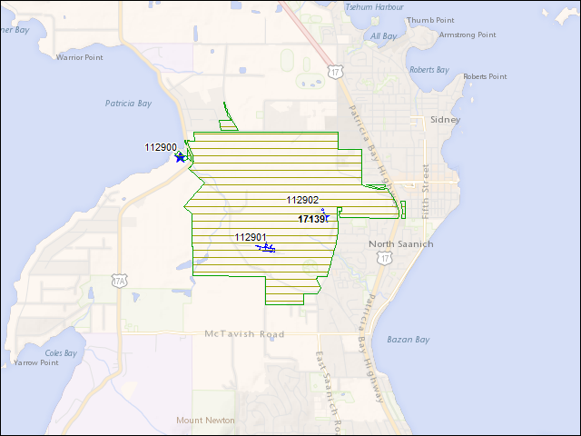 A map of the area immediately surrounding DFRP Property Number 17139