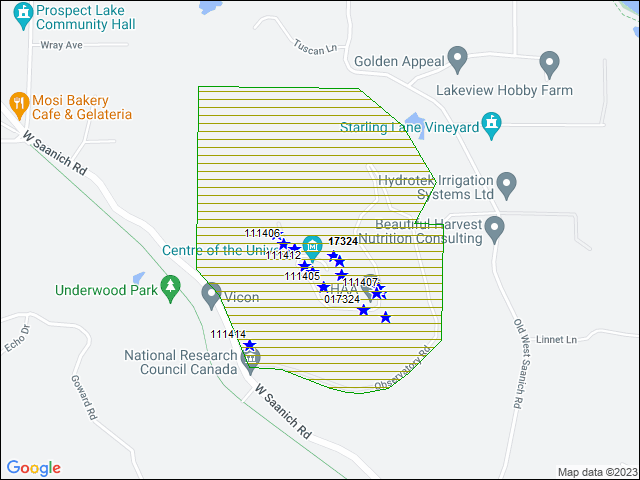 A map of the area immediately surrounding DFRP Property Number 17324