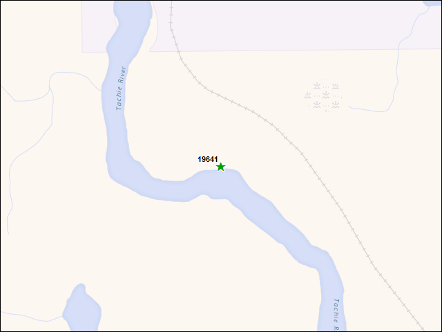 A map of the area immediately surrounding DFRP Property Number 19641