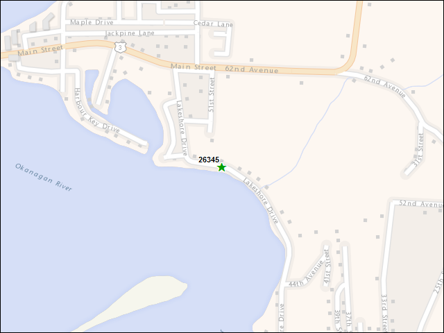 A map of the area immediately surrounding DFRP Property Number 26345