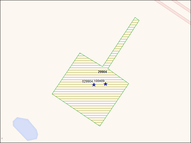 A map of the area immediately surrounding DFRP Property Number 29904