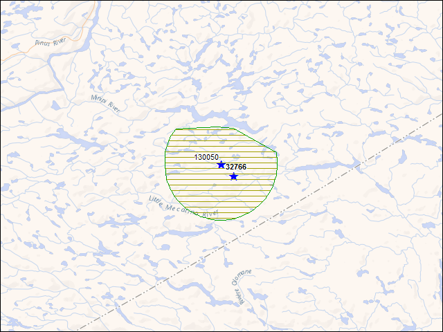 A map of the area immediately surrounding DFRP Property Number 32766