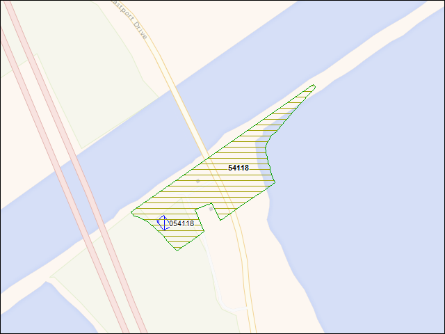 A map of the area immediately surrounding DFRP Property Number 54118