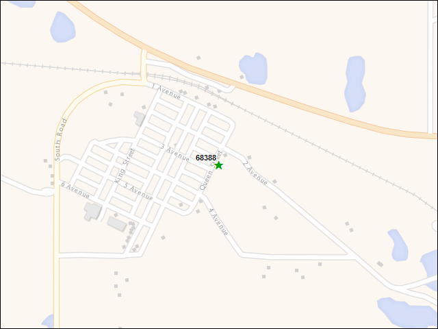 A map of the area immediately surrounding DFRP Property Number 68388