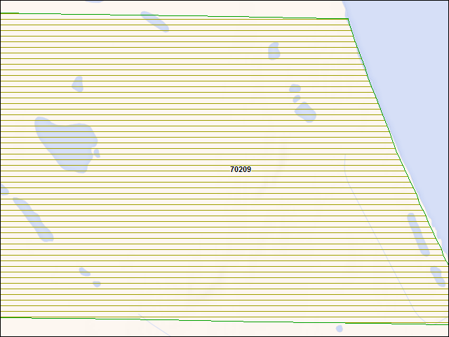 A map of the area immediately surrounding DFRP Property Number 70209