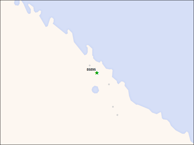 A map of the area immediately surrounding DFRP Property Number 85895