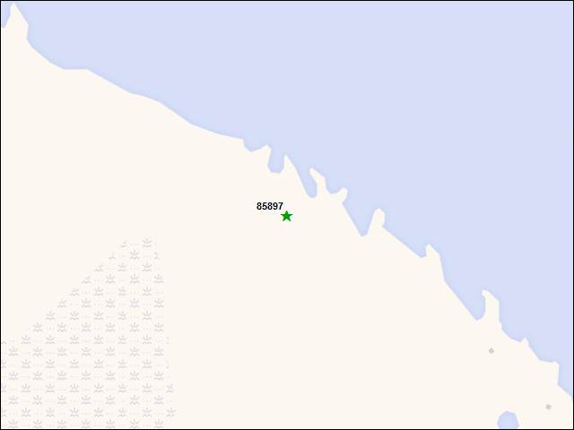 A map of the area immediately surrounding DFRP Property Number 85897