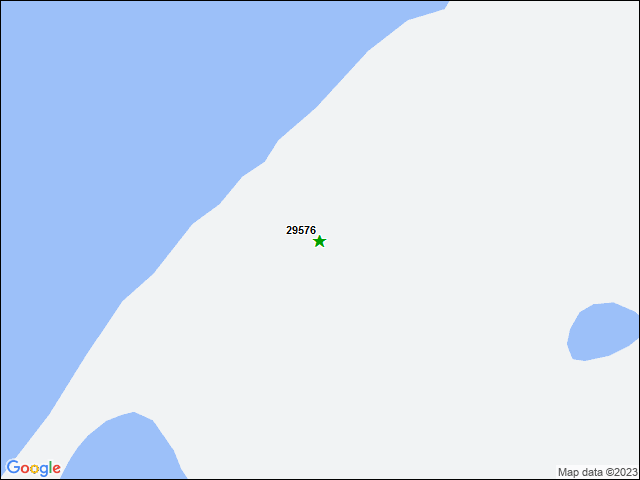 Une carte de la zone qui entoure immédiatement le bien de l'RBIF numéro 29576