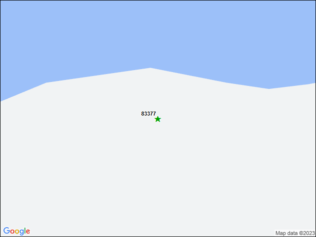 Une carte de la zone qui entoure immédiatement le bien de l'RBIF numéro 83377