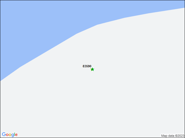 Une carte de la zone qui entoure immédiatement le bien de l'RBIF numéro 83590