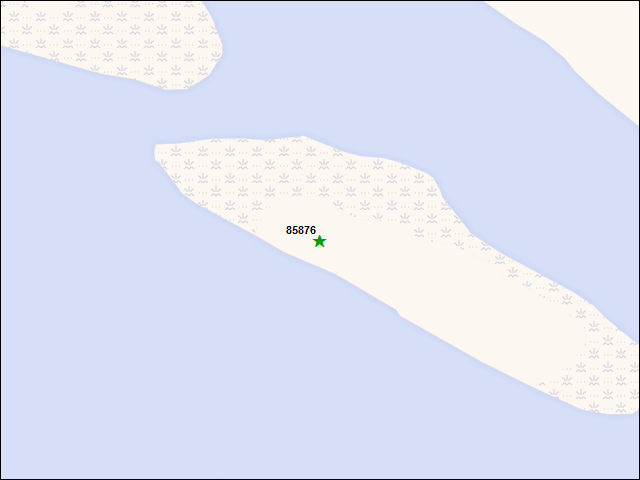 Une carte de la zone qui entoure immédiatement le bien de l'RBIF numéro 85876