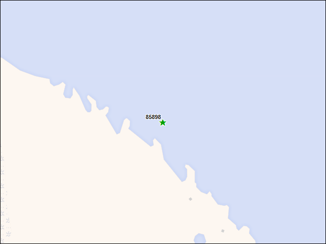 Une carte de la zone qui entoure immédiatement le bien de l'RBIF numéro 85898