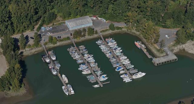 Aerial images of Small Craft Harbours Ladner, British Columbia