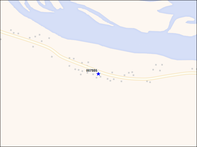 A map of the area immediately surrounding building number 007885