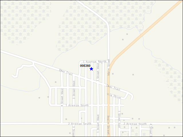 A map of the area immediately surrounding building number 008360