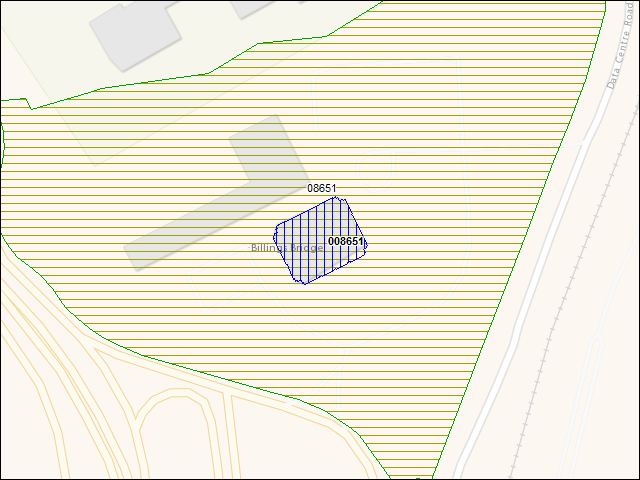 A map of the area immediately surrounding building number 008651