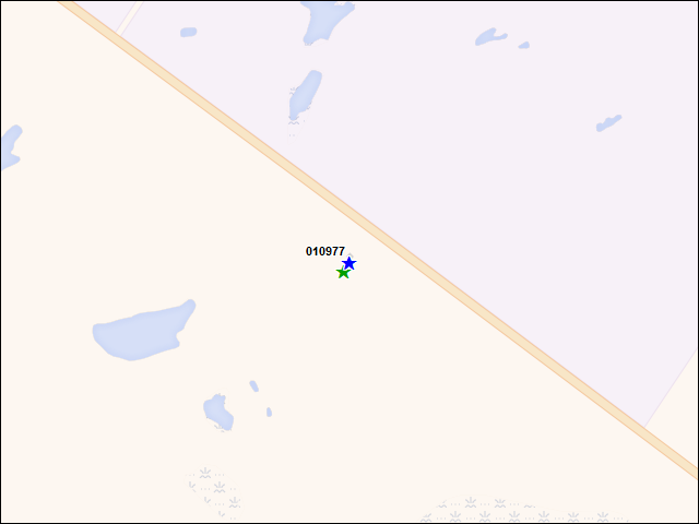 A map of the area immediately surrounding building number 010977