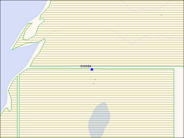 A map of the area immediately surrounding building number 014104