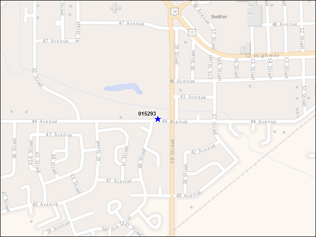 A map of the area immediately surrounding building number 015293
