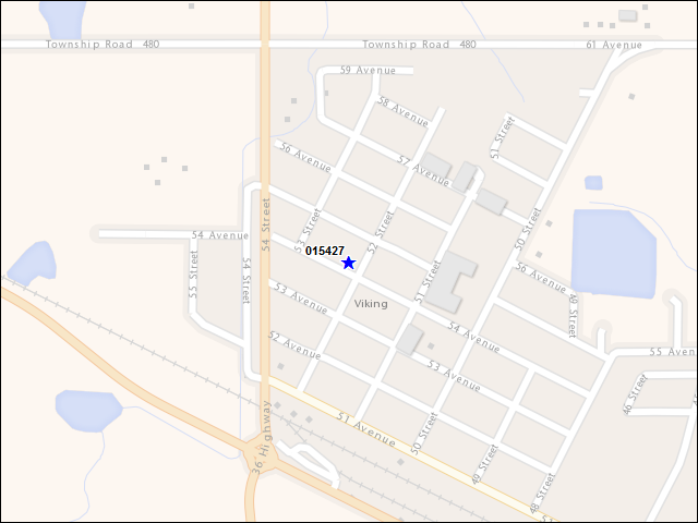 A map of the area immediately surrounding building number 015427