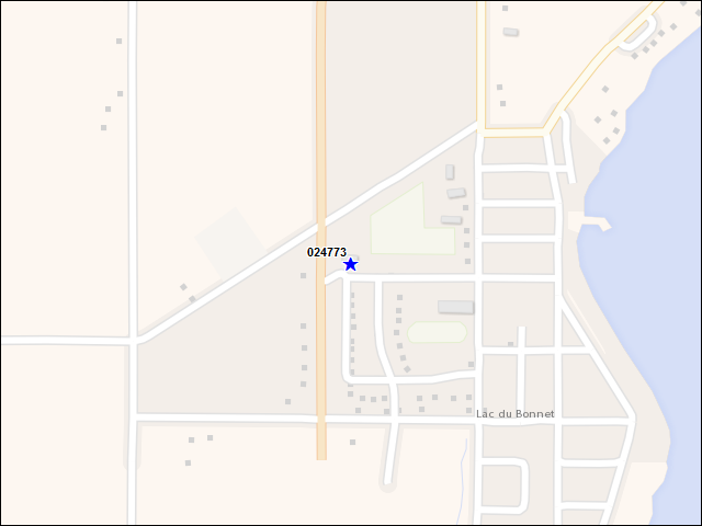 A map of the area immediately surrounding building number 024773