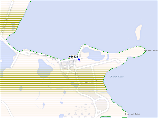 A map of the area immediately surrounding building number 056526