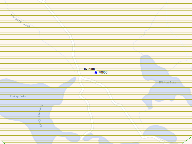 A map of the area immediately surrounding building number 070908