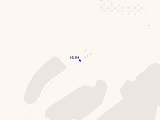 A map of the area immediately surrounding building number 082304