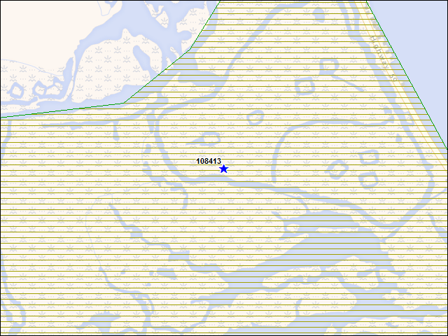 A map of the area immediately surrounding building number 108413