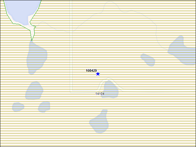 A map of the area immediately surrounding building number 108429