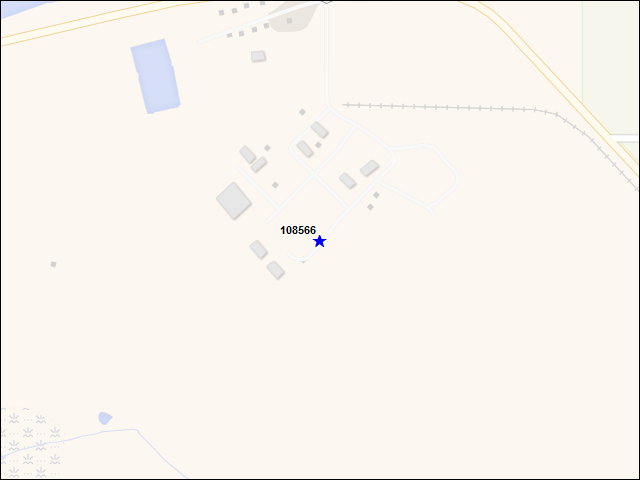 A map of the area immediately surrounding building number 108566