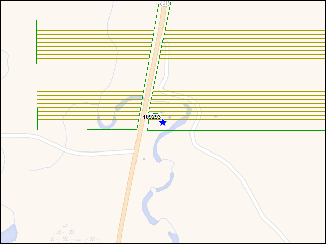 A map of the area immediately surrounding building number 109293