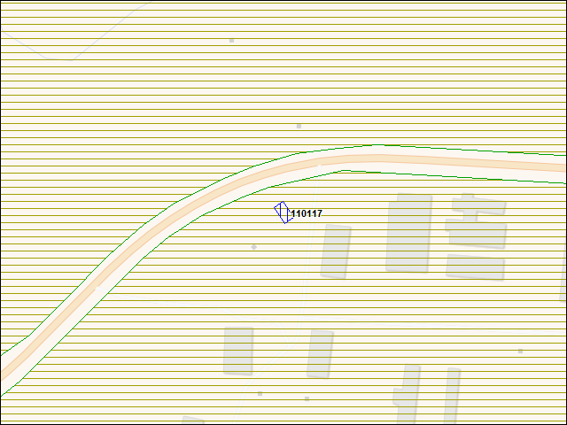 A map of the area immediately surrounding building number 110117