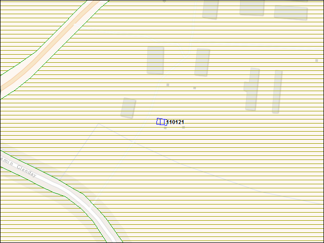 A map of the area immediately surrounding building number 110121