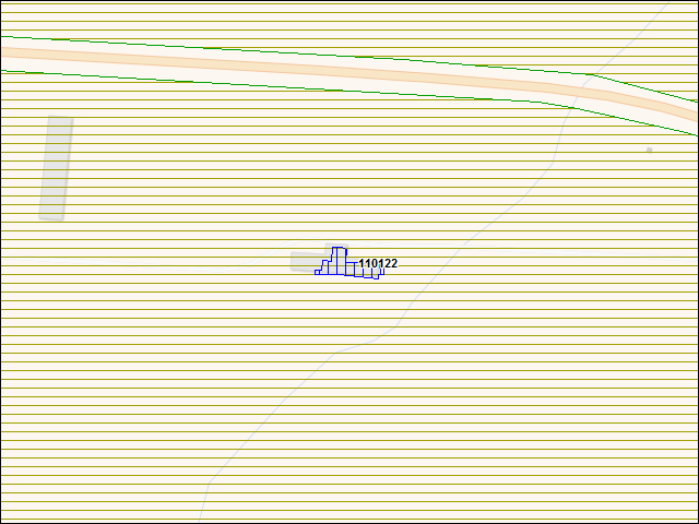 A map of the area immediately surrounding building number 110122