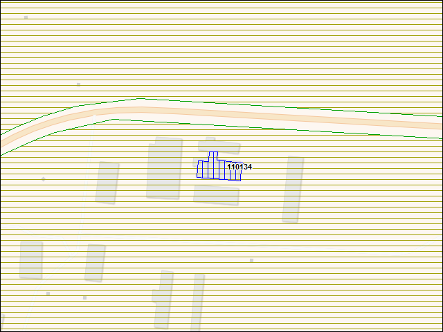 A map of the area immediately surrounding building number 110134